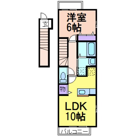 デスパシオ　Bの物件間取画像